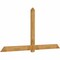 Ekena Millwork Eugene Rough Sawn Timber Gable Bracket, Western Red Cedar, 108"W x 54"H x 2"D x 6"F, 12/12 Pitch GBW108X54X0206EUG00RWR - alternate 4